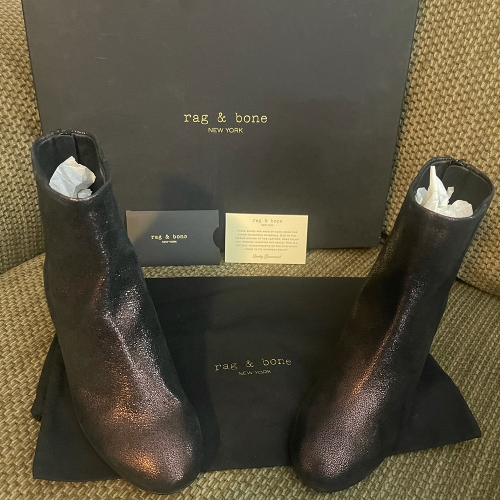 💖Rag & Bone Shimmer Metallic Bootie💖